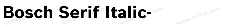 Bosch Serif Italic字体转换